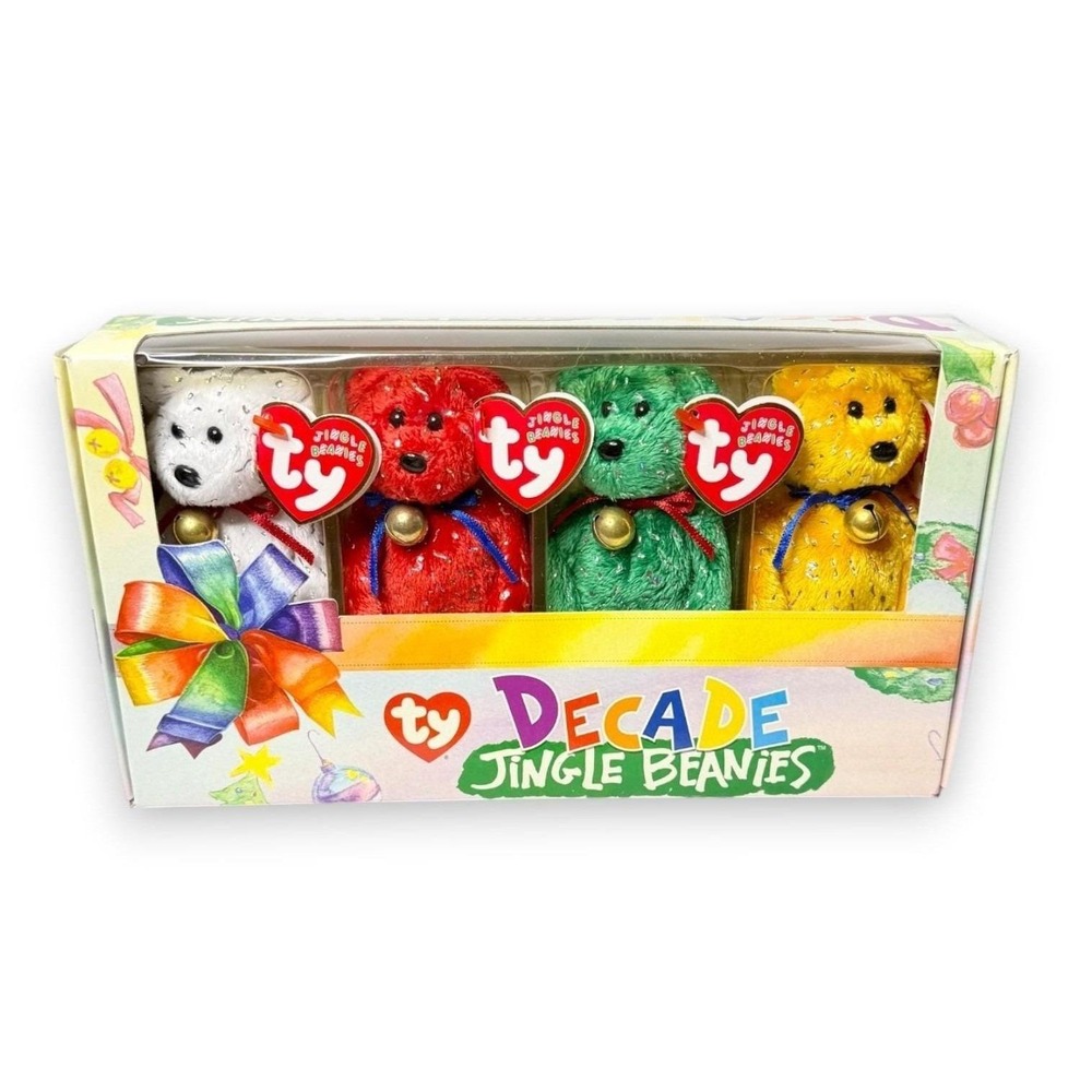 TY Decade Jingle Beanies | Holiday Gift Box Set | Sealed with Mint Heart Tags